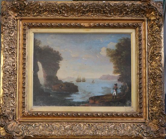 19th century English School Napoleon on Elba 8 x 11in.